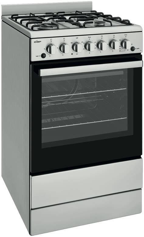 chef 54cm ng gas upright cooker cfg504sbng